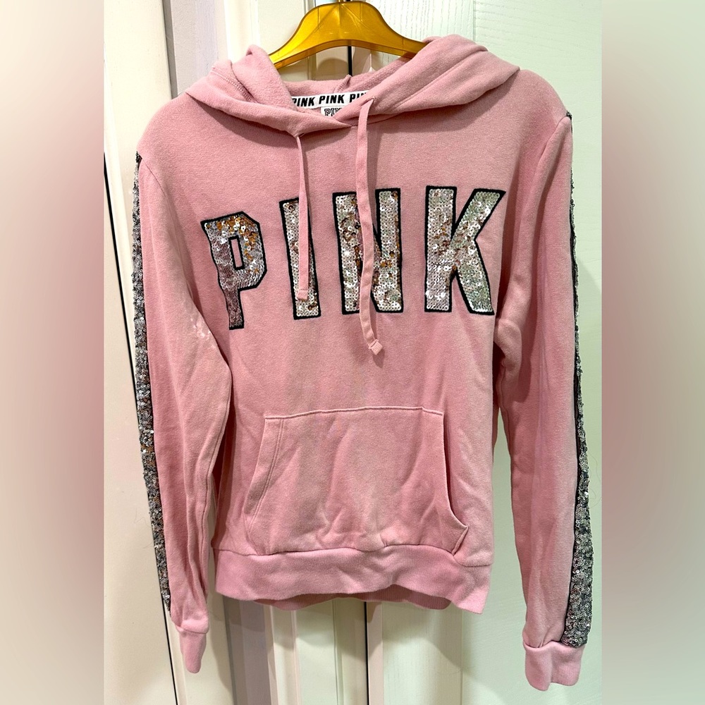 VICTORIA SECRET PINK bling long sleeve hoodie